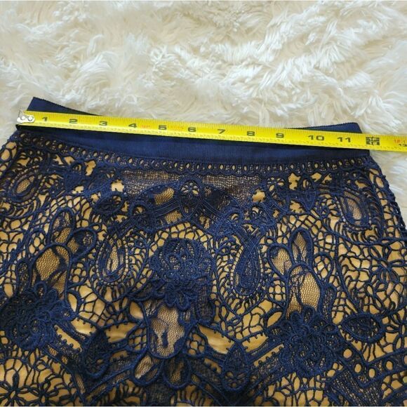 Club monaco eva lace skirt Navy Blue Sz 00 - Picture 4 of 7